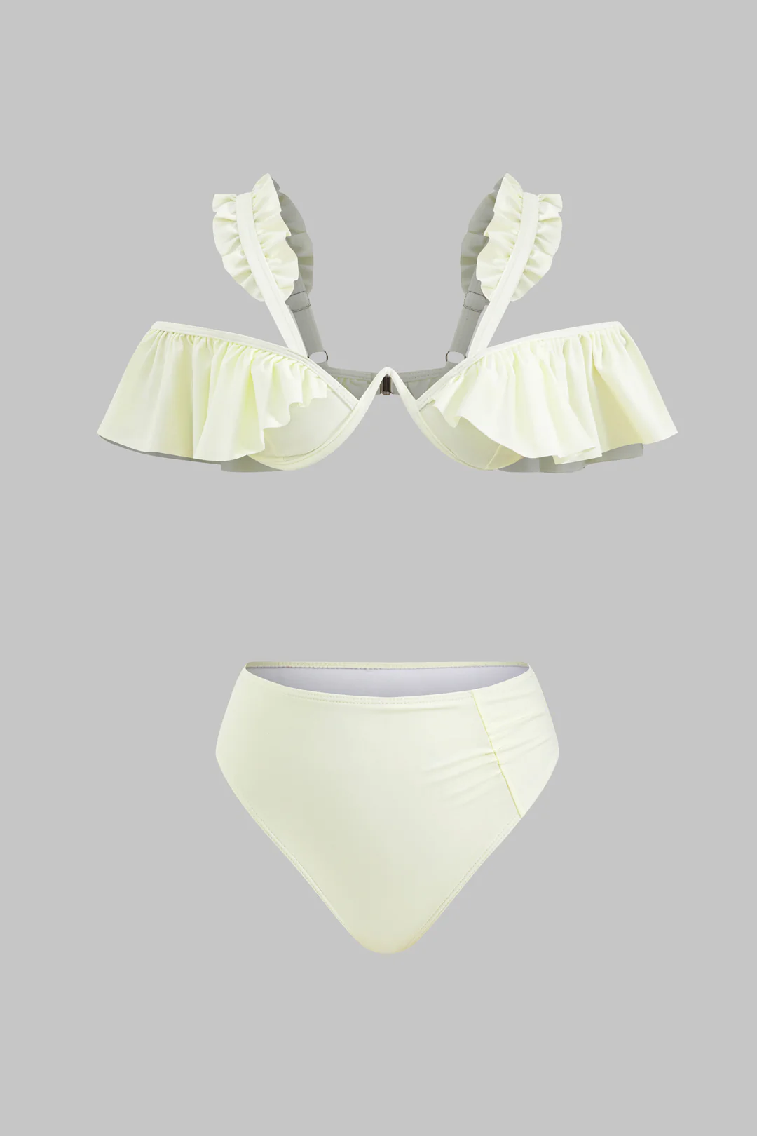 Ruffle Underwire Bikini Set - Flockneti