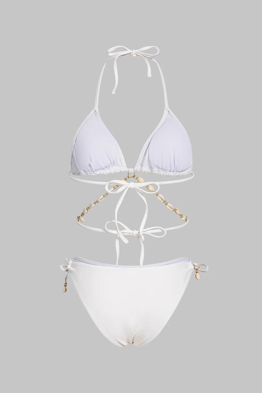 Halter Chain Tie-Up Bikini Set - Flockneti
