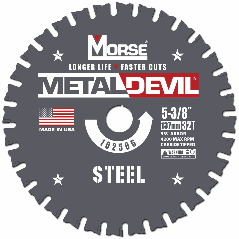 MK Morse 5 3/8″ 32 Tooth Metal Devil Steel Circular Saw Blade - Flockneti