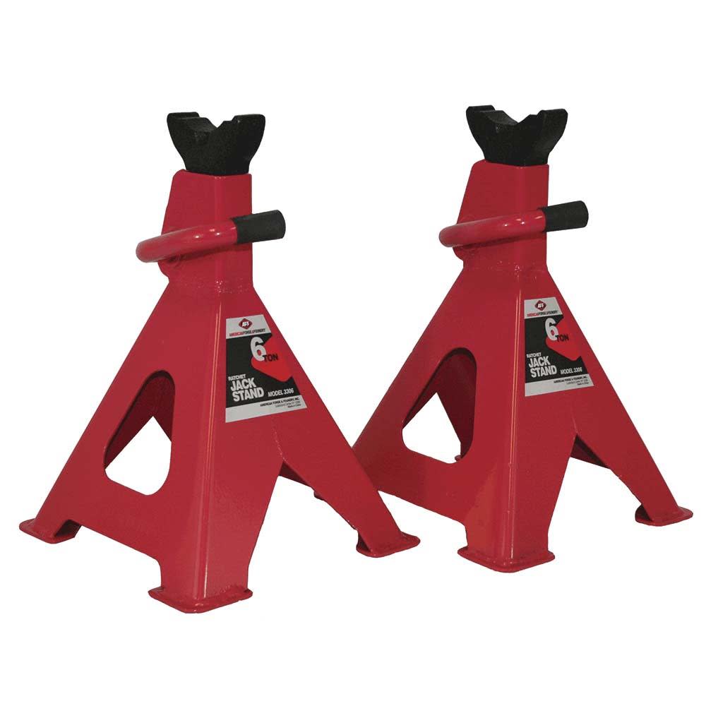 American Forge Ratchet Type Jack Stands 6 Ton 12000lb Capacity - Flockneti