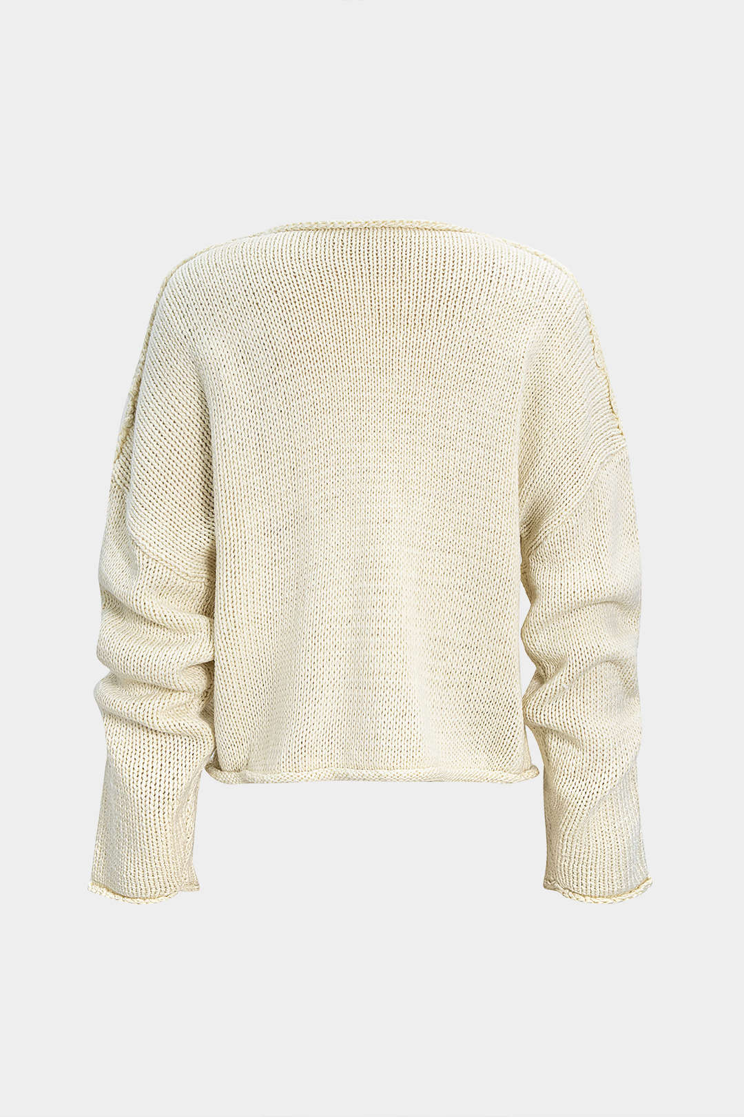 Sweater Round Neck Long-Sleeve Top - Flockneti