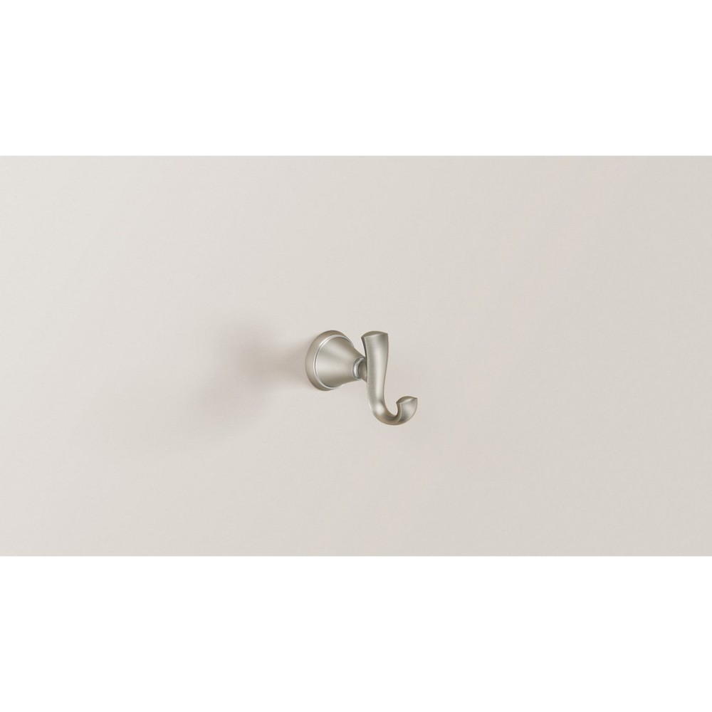Moen Tiffin Brushed Nickel Robe Hook with Press & Mark Stamp - Flockneti