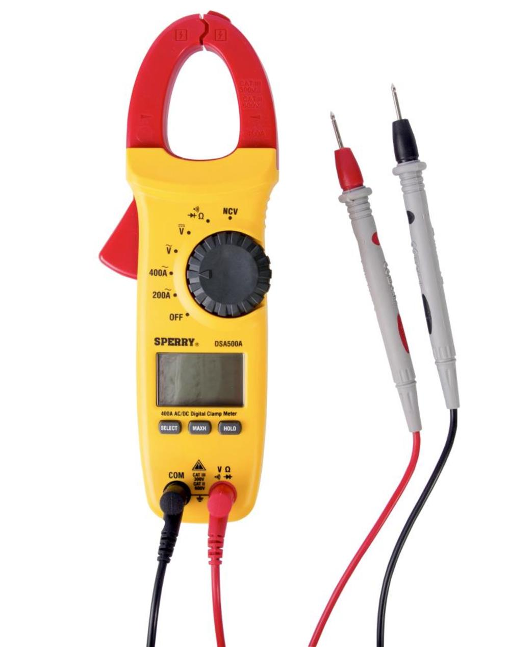 Sperry Instruments Clamp Meter Snap-Around Digital LCD 5-Function AC Current AC/DC Volt Resistance Continuity 9 Auto Range 400-Amp 1 Each - Flockneti