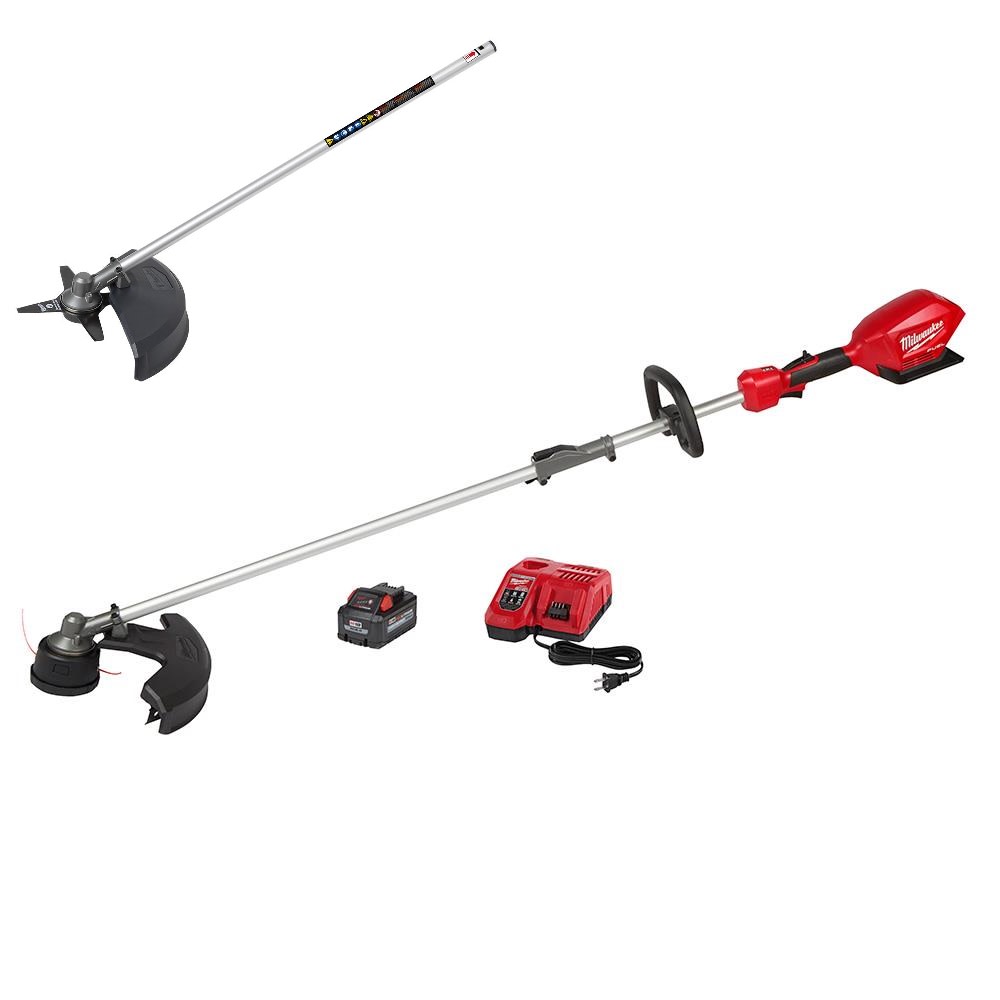 Milwaukee M18 FUEL QUIK-LOK String Trimmer Kit & Brush Cutter Attachment Bundle - Flockneti