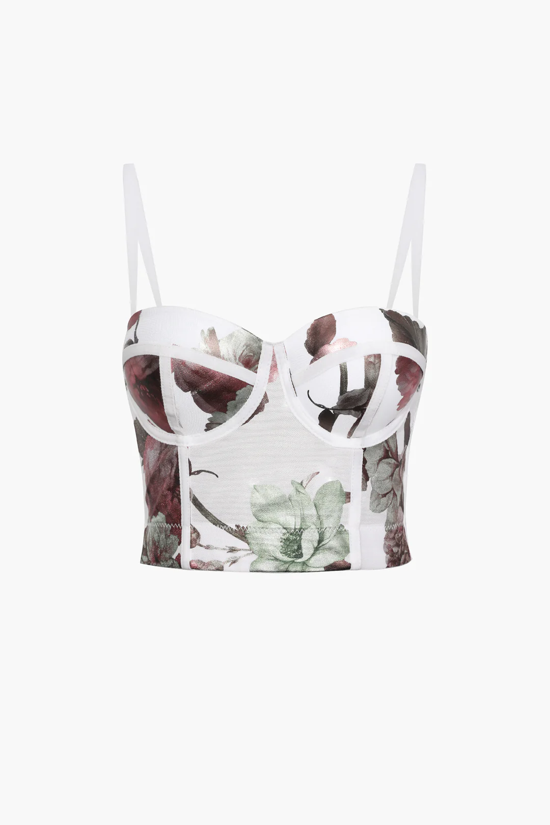 Floral Print Bustier Top - Flockneti