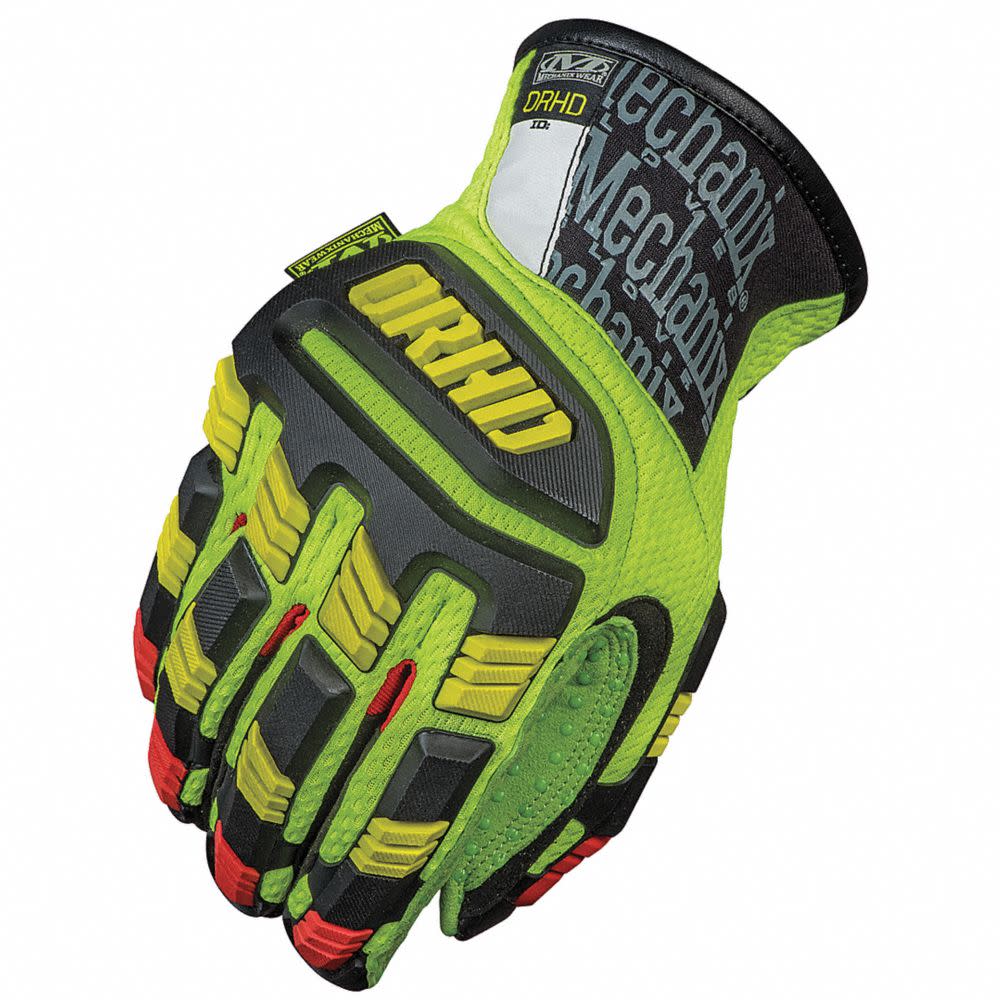 Mechanix Wear X-Large High-Visibility Yellow Leather Palm Gloves - Flockneti