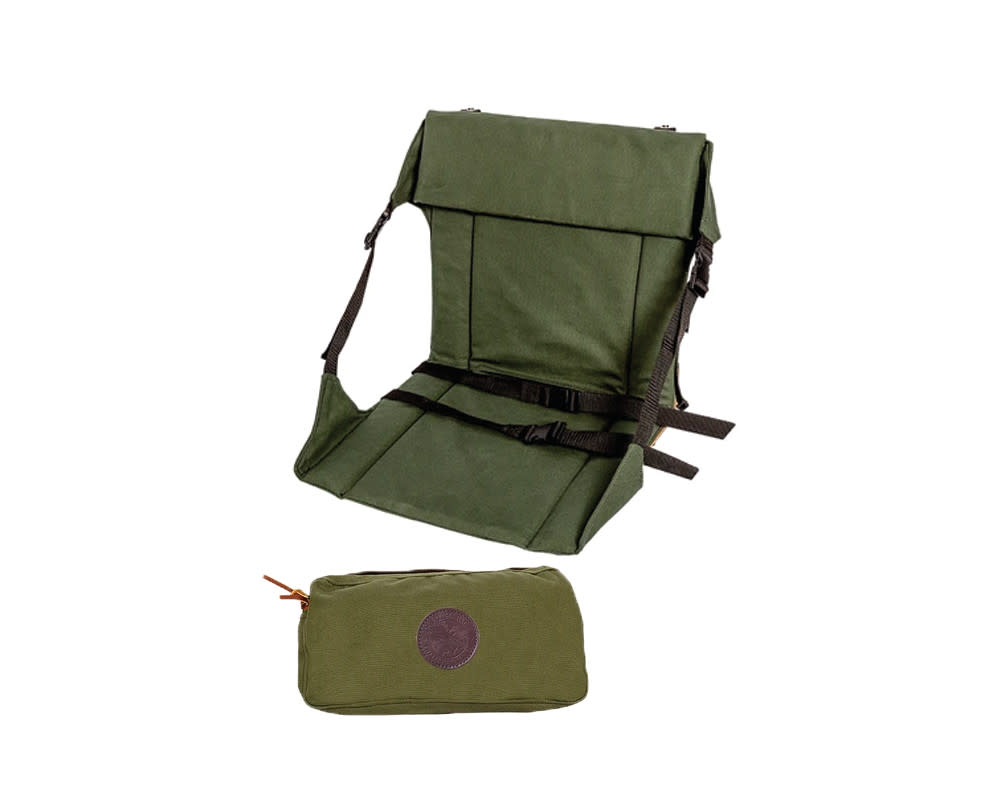 Duluth Pack Olive Drab Canvas Canoe & Camp Chair With Pouch - Flockneti