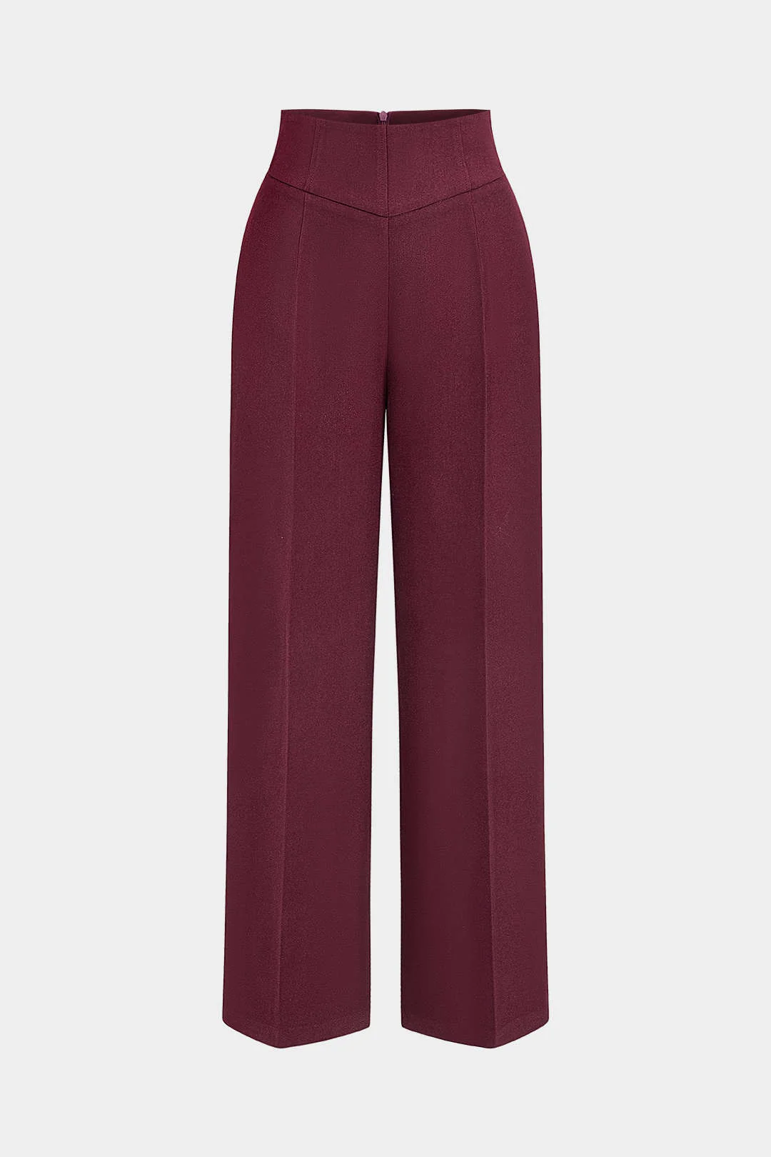 Basic High-Waisted Wide Leg Trousers - Flockneti