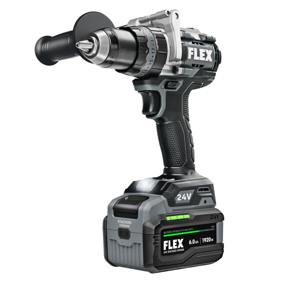 FLEX 24V Hammer Drill 1/2″ Kit - Flockneti