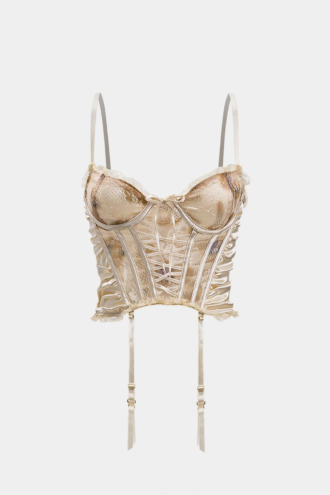 Strappy Satin Crossed Slip Cami Top - Flockneti