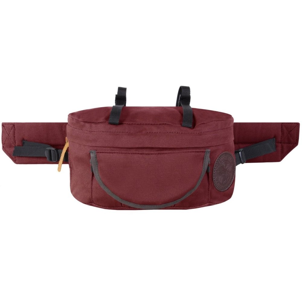 Duluth Pack 9 Liter Capacity Burgundy Canvas Lumbar Pack - Flockneti