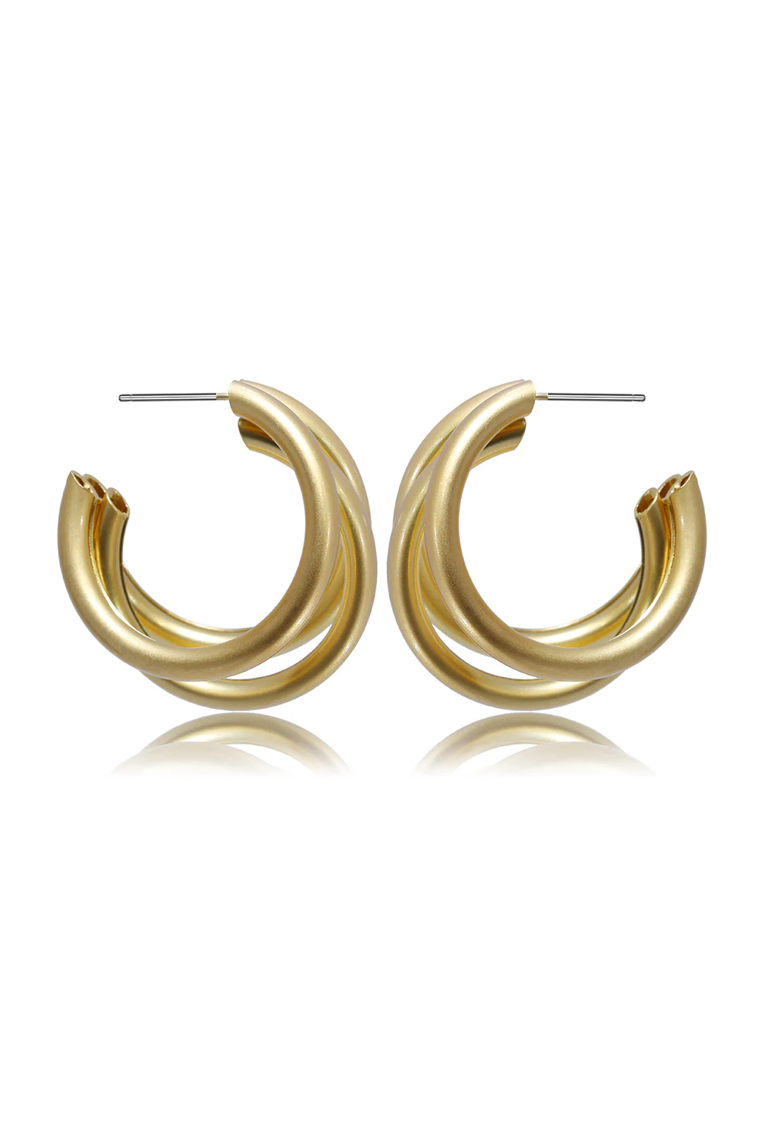 Irregular Metallic Geometric Earrings - Flockneti