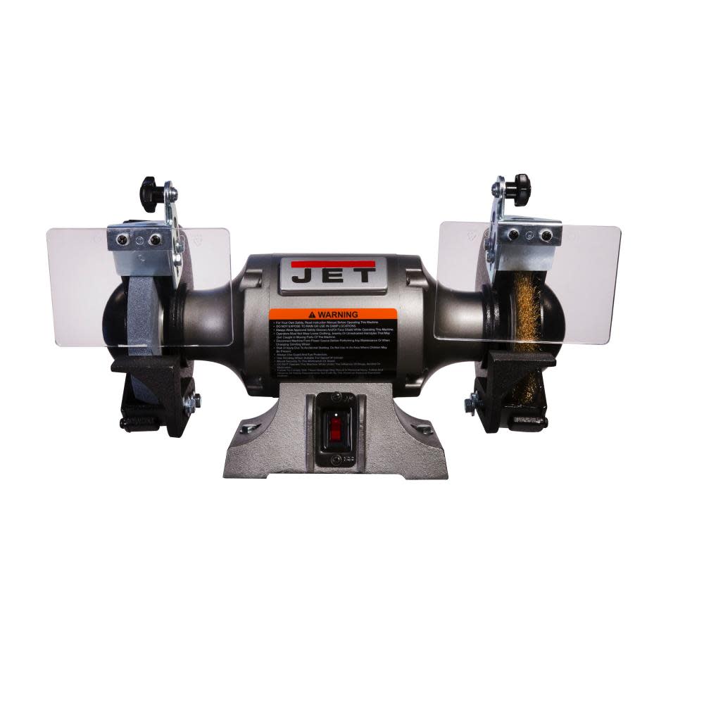 JET Shop Grinder with Grinding Wheel and Wire Wheel - Flockneti