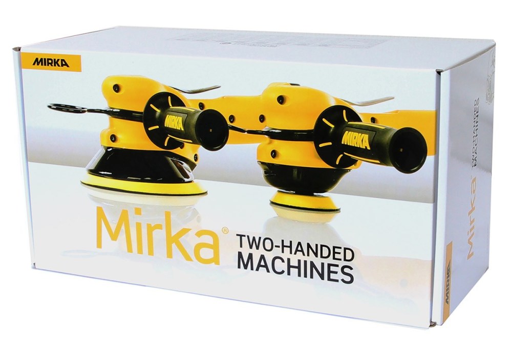 Mirka 6 In. Disc Two-Handed Vacuum-Ready Orbit Air Sander - Flockneti