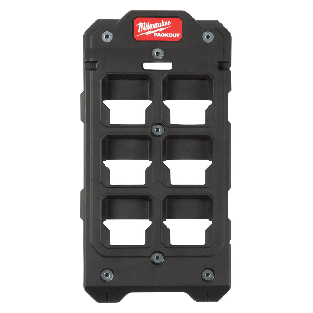 Milwaukee PACKOUT Wall Plate & 2pk M18 Battery Racks Bundle - Flockneti
