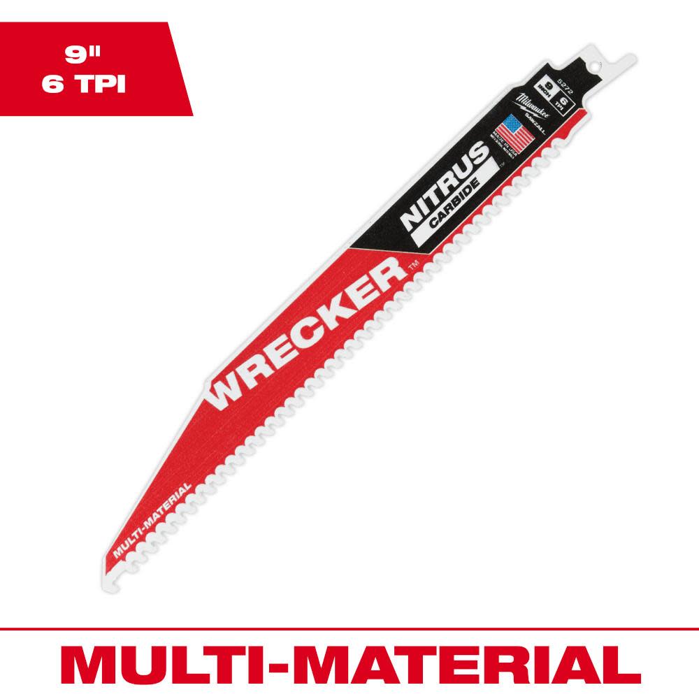 Milwaukee 9″ WRECKER with NITRUS CARBIDE 1Pk - Flockneti