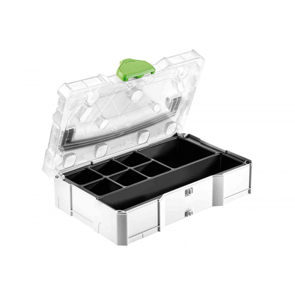 Festool MINI T-LOC Systainer UNI with Transparent Lid - Flockneti