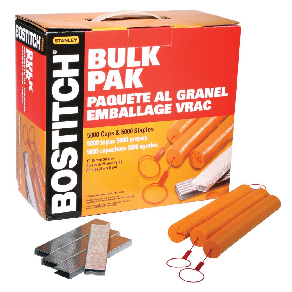Bostitch 5 m Caps & 1 In. 18 Gauge 5/16 In. Crown Staples - Flockneti