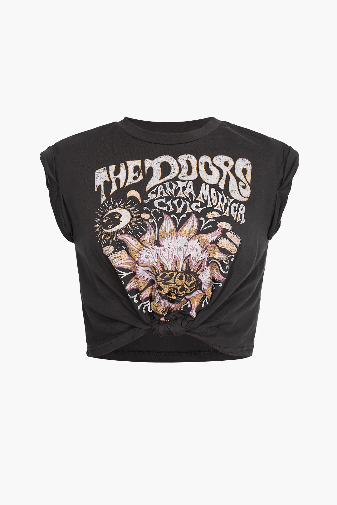 Plus Size Graffiti Print Round Neck Short Sleeve T-Shirt - Flockneti
