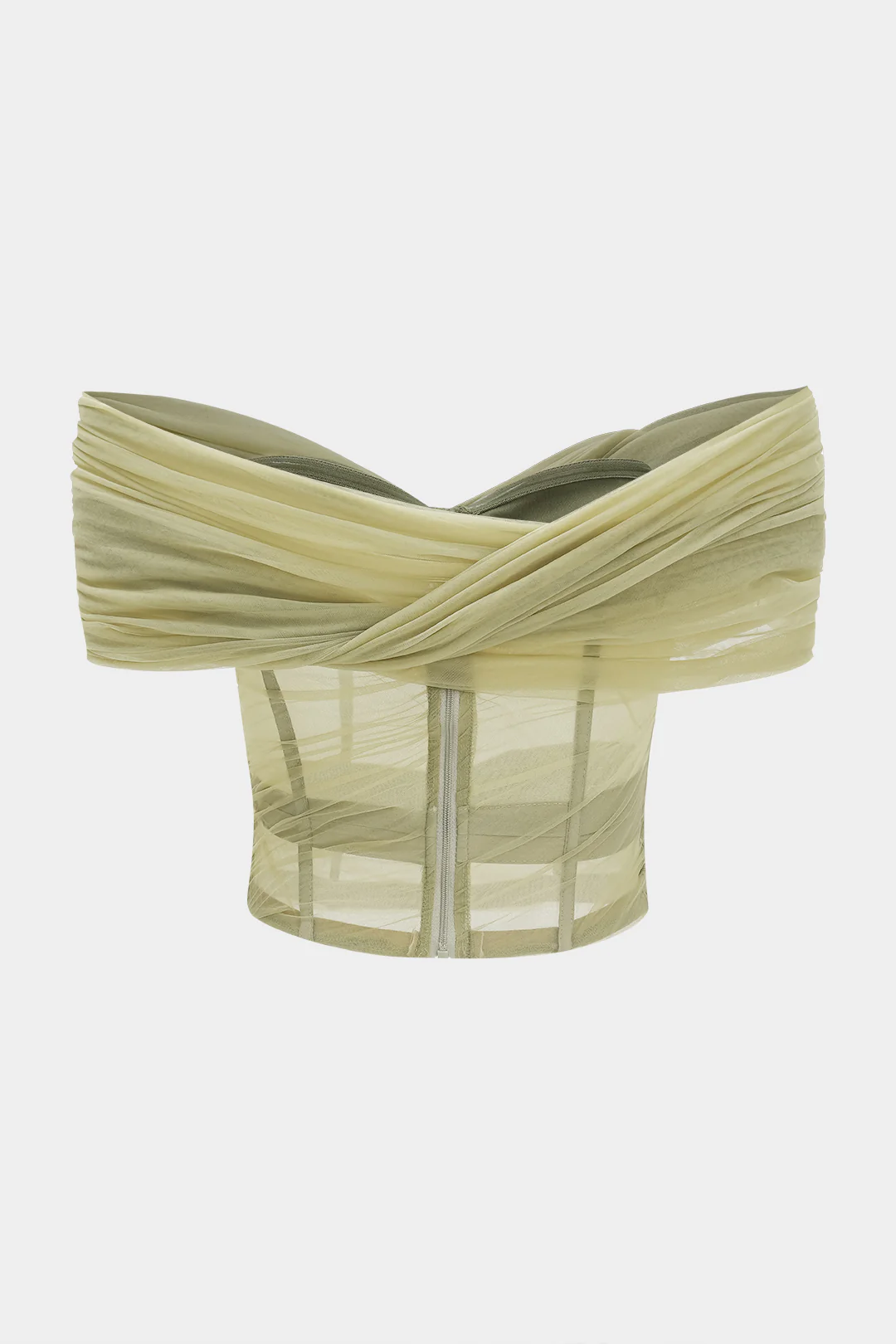 Ruched Strapless Tube Top - Flockneti