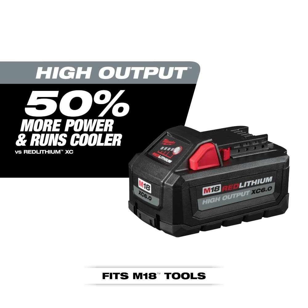 Milwaukee M18 REDLITHIUM HIGH OUTPUT XC 6.0Ah Battery Pack (2pk) - Flockneti