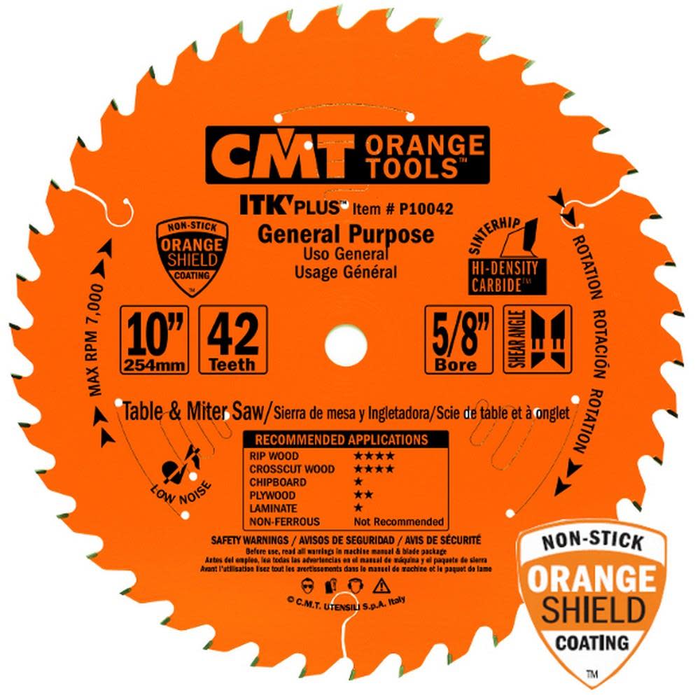 CMT 10In x 42Tooth ITK Plus Saw Blade - Flockneti