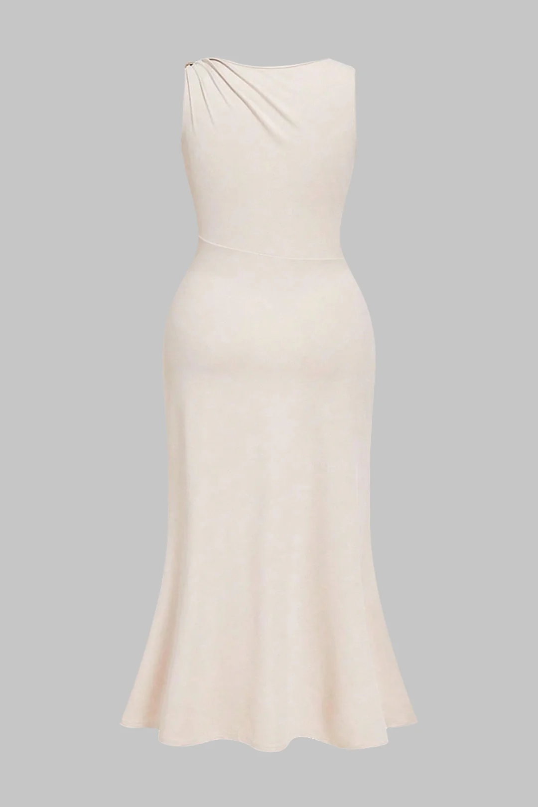 Plus Size Metallic Ruched Sleeveless Maxi Dress - Flockneti