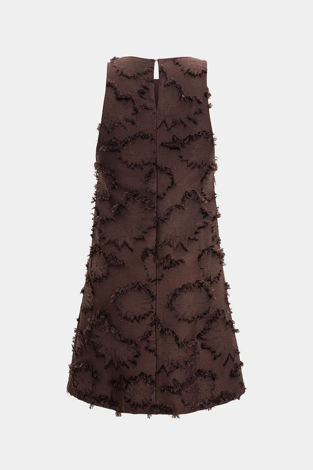 Knit Fringe Trim Sleeveless Dress - Flockneti
