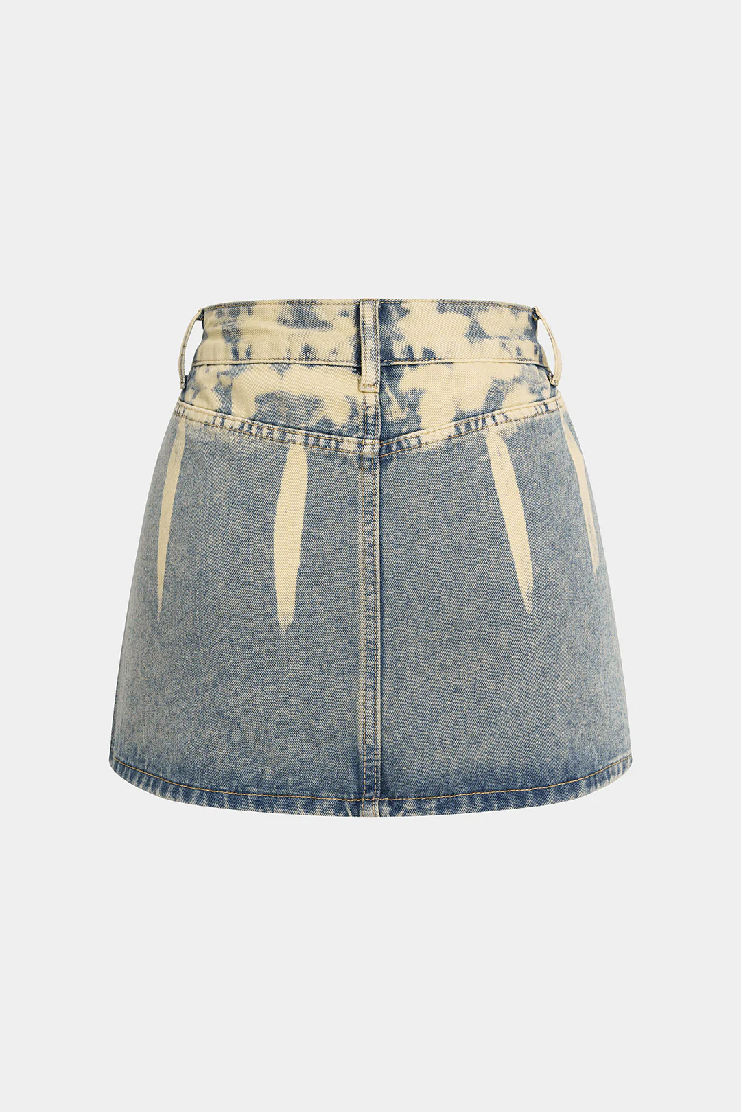 Denim Washed Pocket Mini Skirt - Flockneti