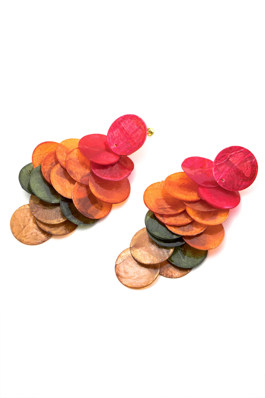 Shell Fringe Clip Earrings - Flockneti