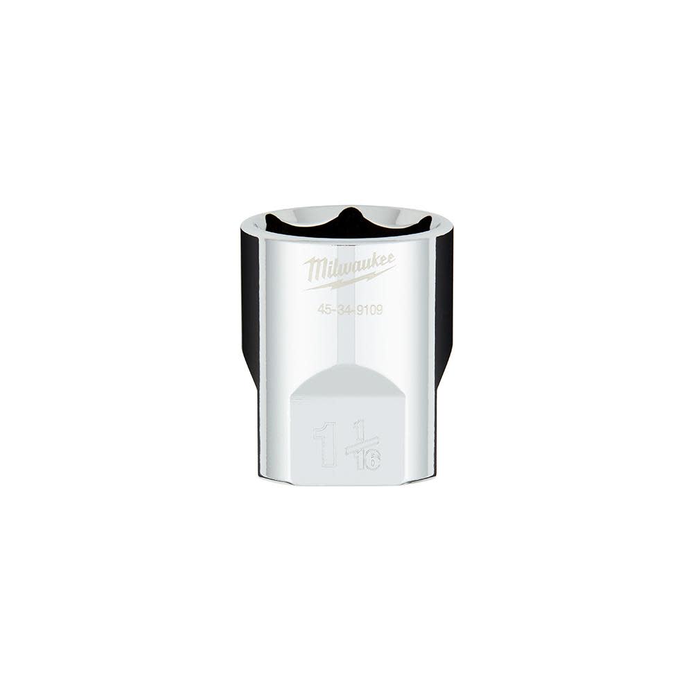 Milwaukee 1/2 in. Drive 1-1/16 in. SAE 6-Point Socket with FOUR FLAT Sides - Flockneti