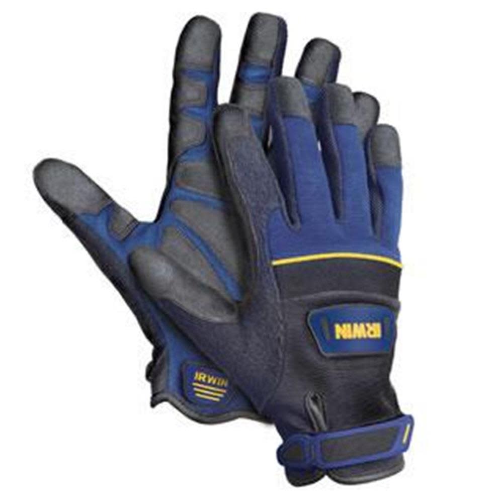 Irwin Large Blue/Black Heavy Duty Jobsite Gloves - Flockneti