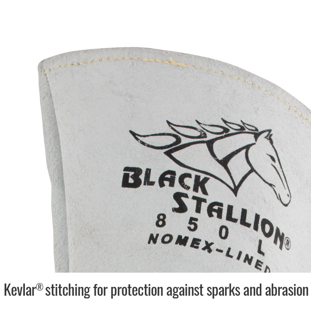 Black Stallion Welding Gloves Premium Grain Elkskin Stick Large - Flockneti
