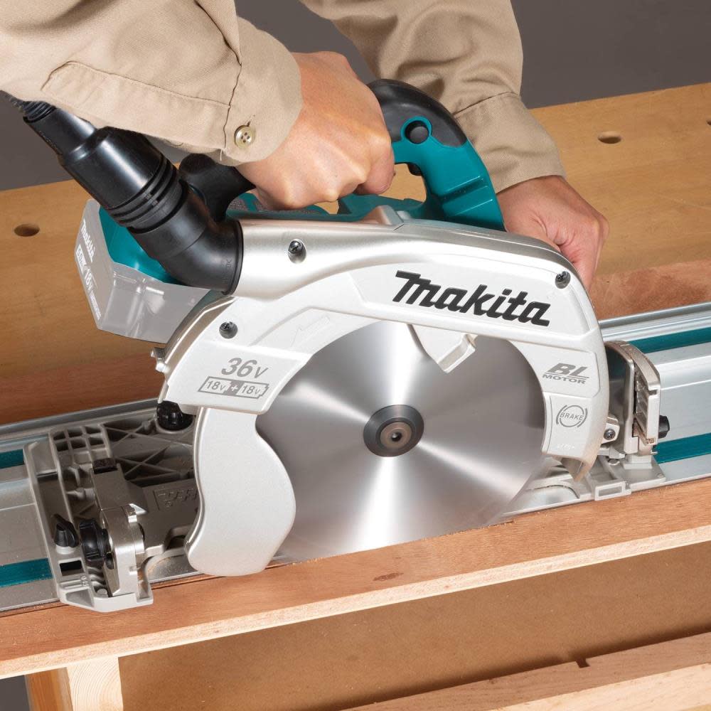 Makita 18V X2 LXT 36V 9 1/4 Circular Saw with Guide Rail Compatible Base Bare Tool - Flockneti
