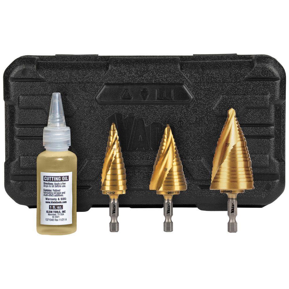 Klein Tools Electricians Step Drill Bit Set - Flockneti