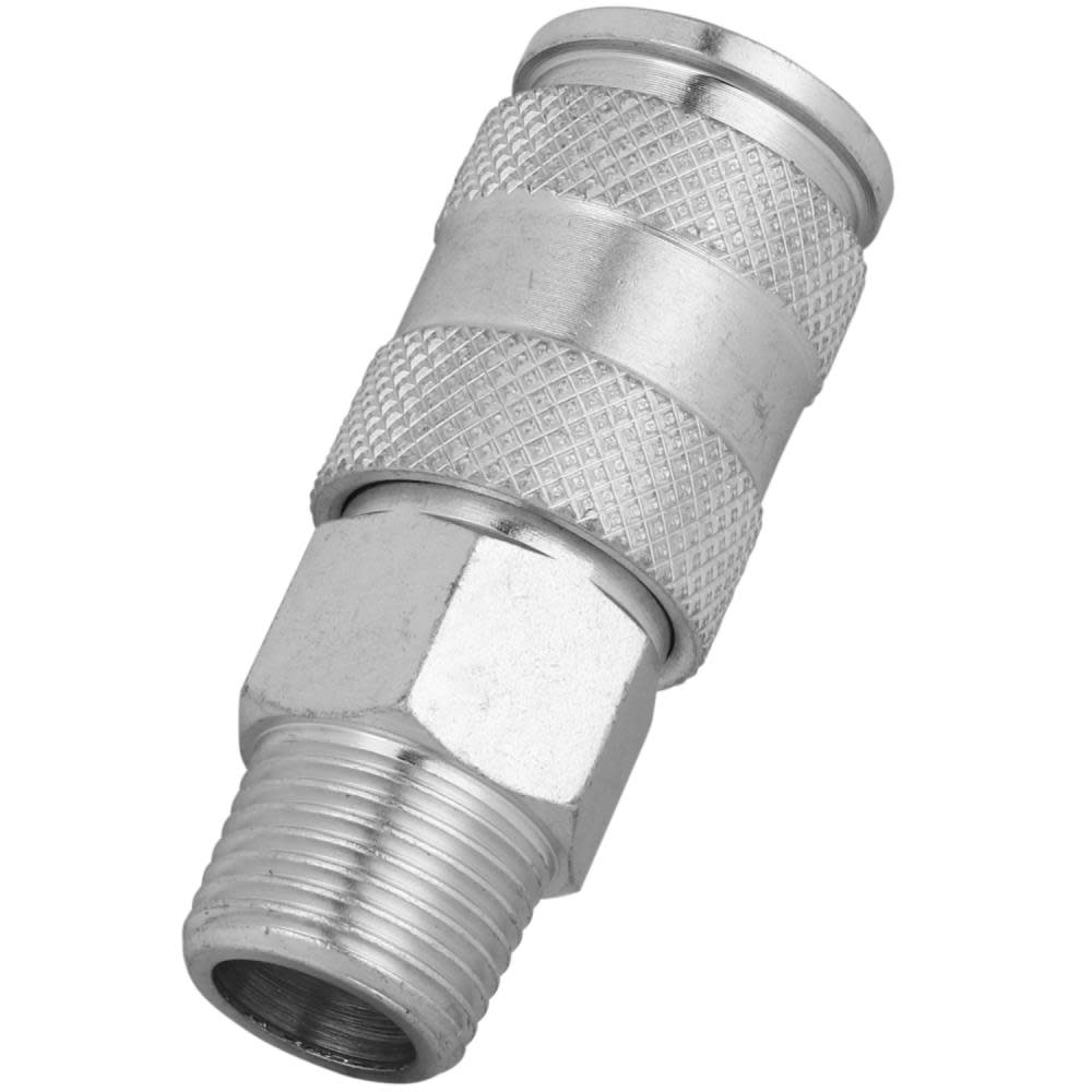 Milton 3/8″ MNPT High Flow V Style Quick Connect Steel Coupler - Flockneti