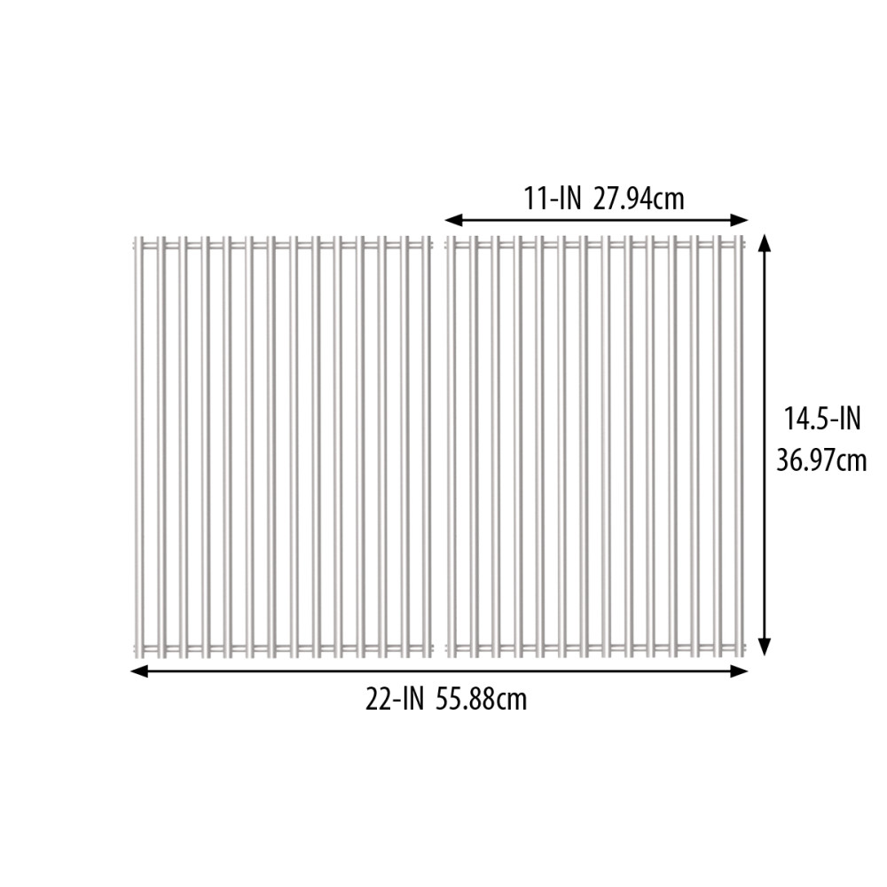 Broil King 14.5 X 11 Stainless steel MONARCH 300/CROWN (T32) Cooking Grids – 2pc - Flockneti