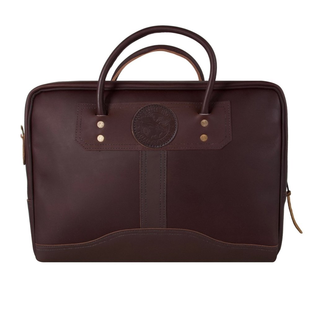 Duluth Pack 23 Liter Capacity Brown Smooth Leather Computer Briefcase - Flockneti