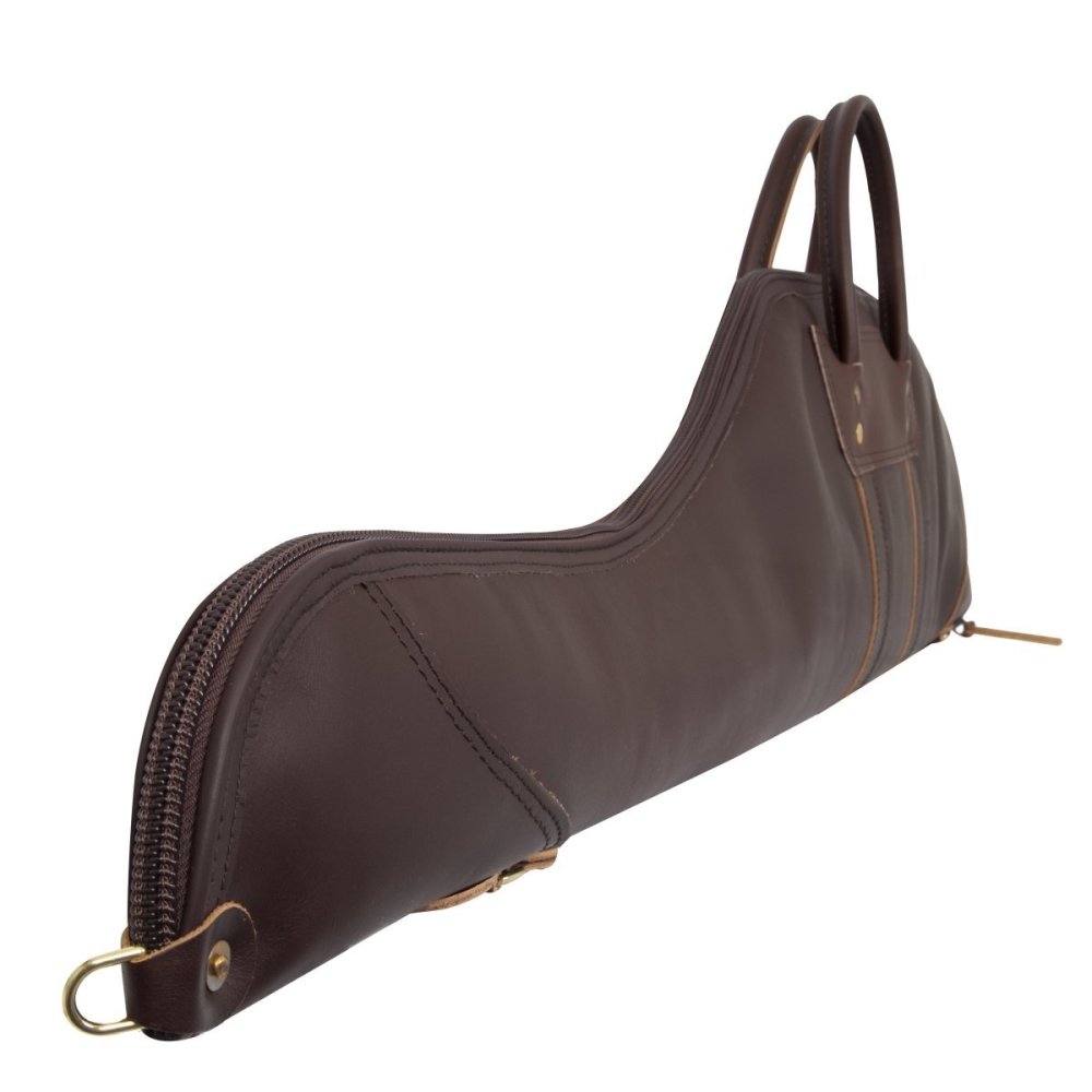 Duluth Pack 43 In. L Brown Smooth Leather Rifle Case With Scope - Flockneti