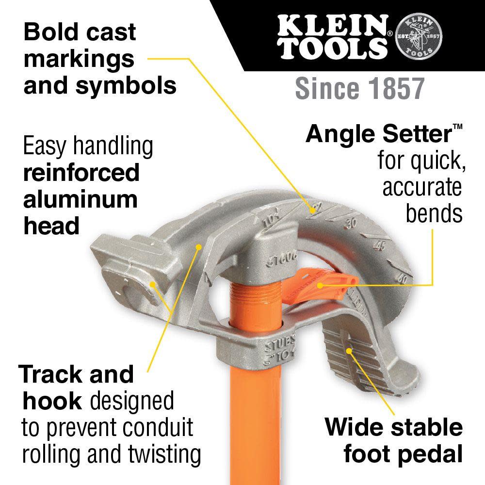 Klein Tools Aluminum Conduit Bender 1/2″ EMT - Flockneti