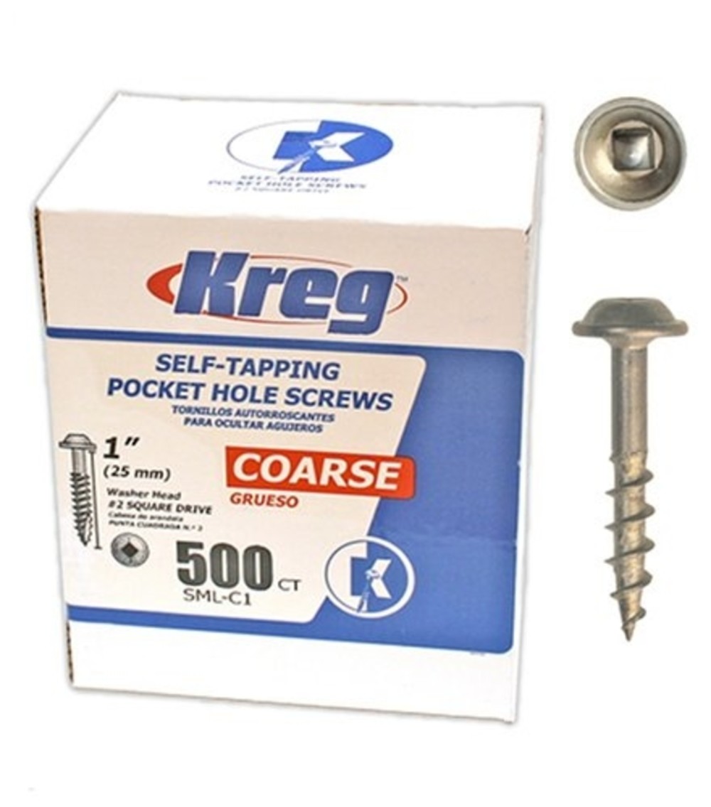 Kreg Pocket Screws – 1″ #8 Coarse Washer-Head 500ct. - Flockneti
