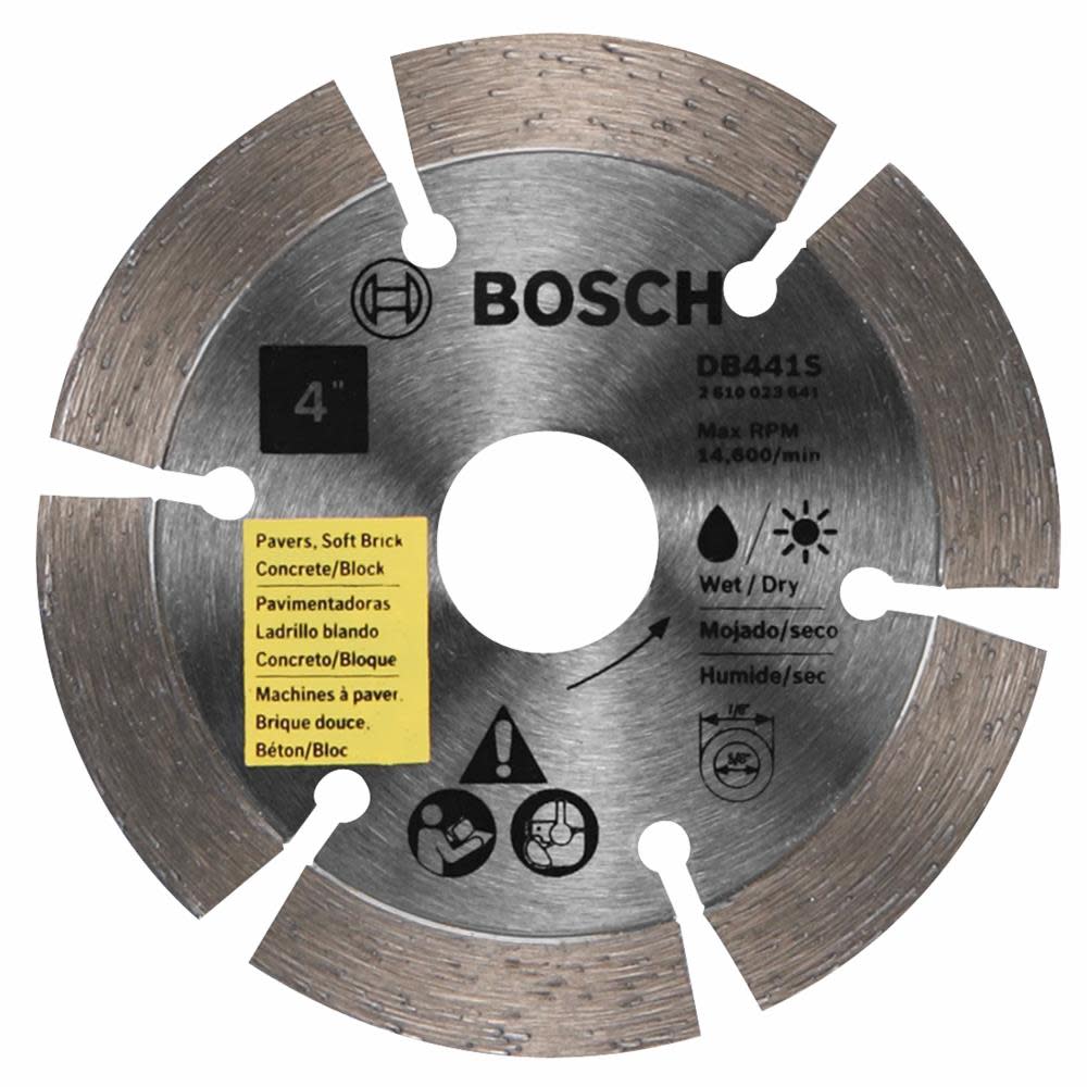 Bosch 4″ Standard Segmented Rim Diamond Blade for Universal Rough Cuts - Flockneti