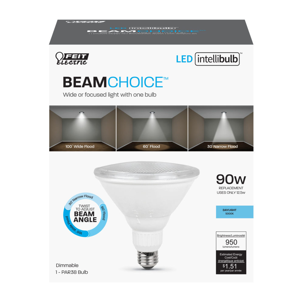 Feit Electric 90W BeamChoice PAR38 5000K LED Bulb 1pk - Flockneti