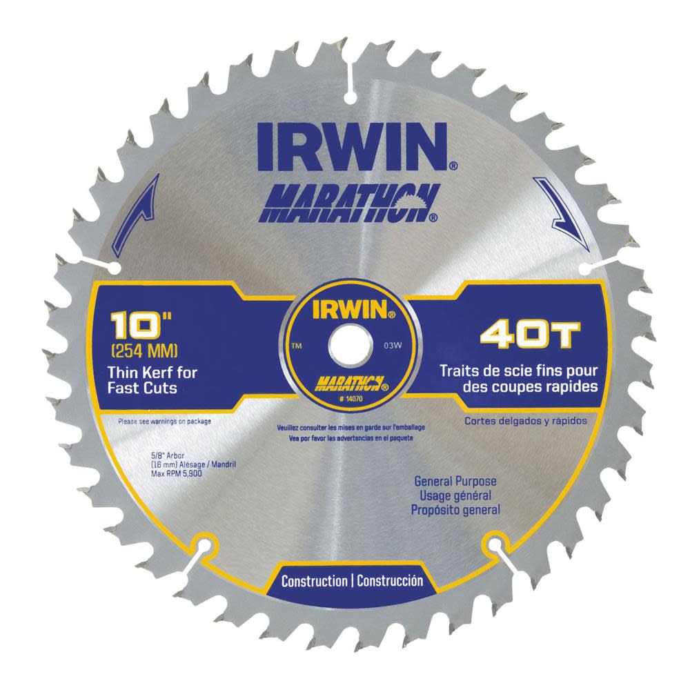 Irwin Saw Blade 10 In. 40T MARATHON - Flockneti