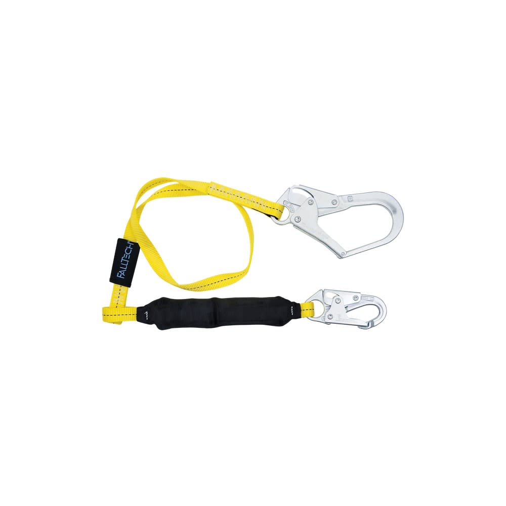 Falltech Soft Pack FT Basic 6′ Single Leg Lanyard with Rebar Hook - Flockneti