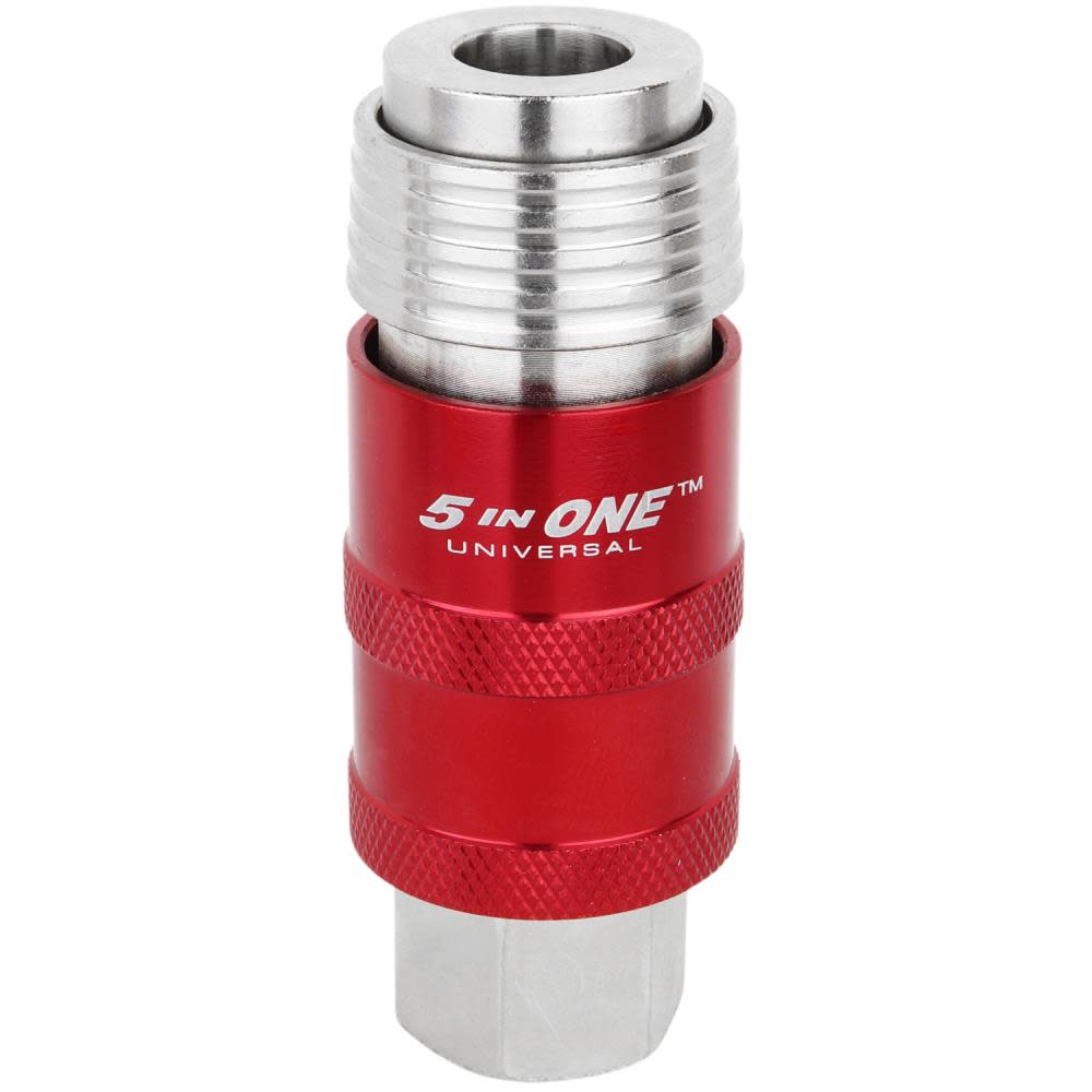 Milton 5 In ONE S-1752 Universal Safety Exhaust Quick-Connect Industrial Coupler 1/4″ Body 3/8″ FNPT - Flockneti
