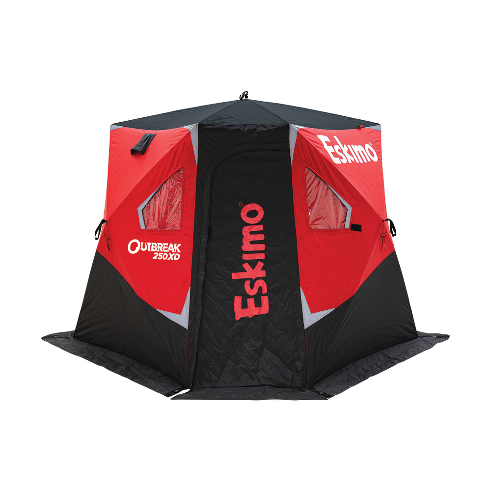 Eskimo Outbreak 250 XD with Storm Shield Fabric Portable Ice Fishing Shelter - Flockneti
