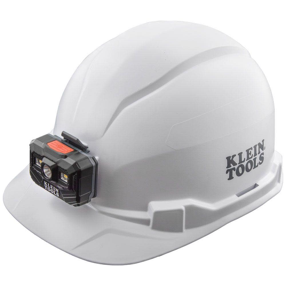 Klein Tools Non-Vented Hard Hat Cap with Headlamp - Flockneti