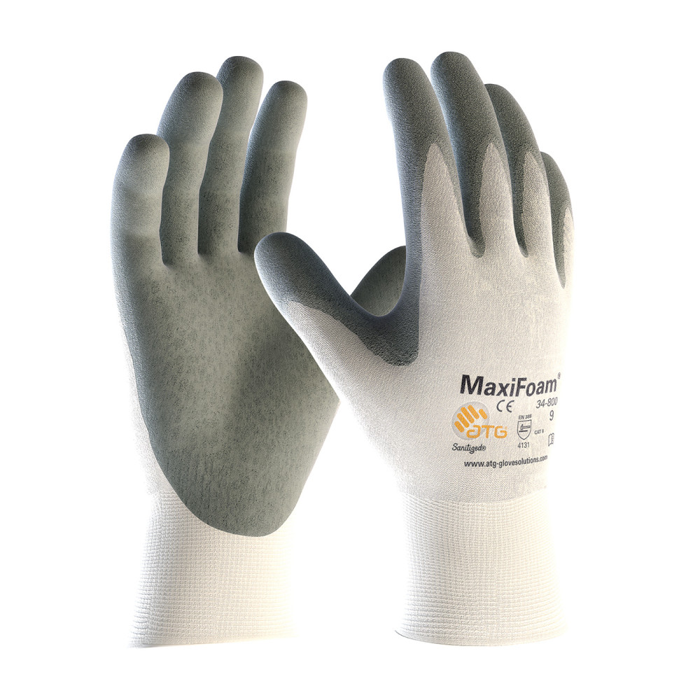 Protective Industrial Products Gloves White MaxiFoam Premium Seamless Knit Nylon Medium - Flockneti