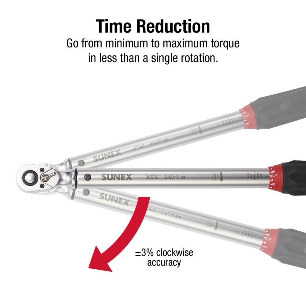 Sunex Indexing Torque Wrench 3/8″ Drive - Flockneti